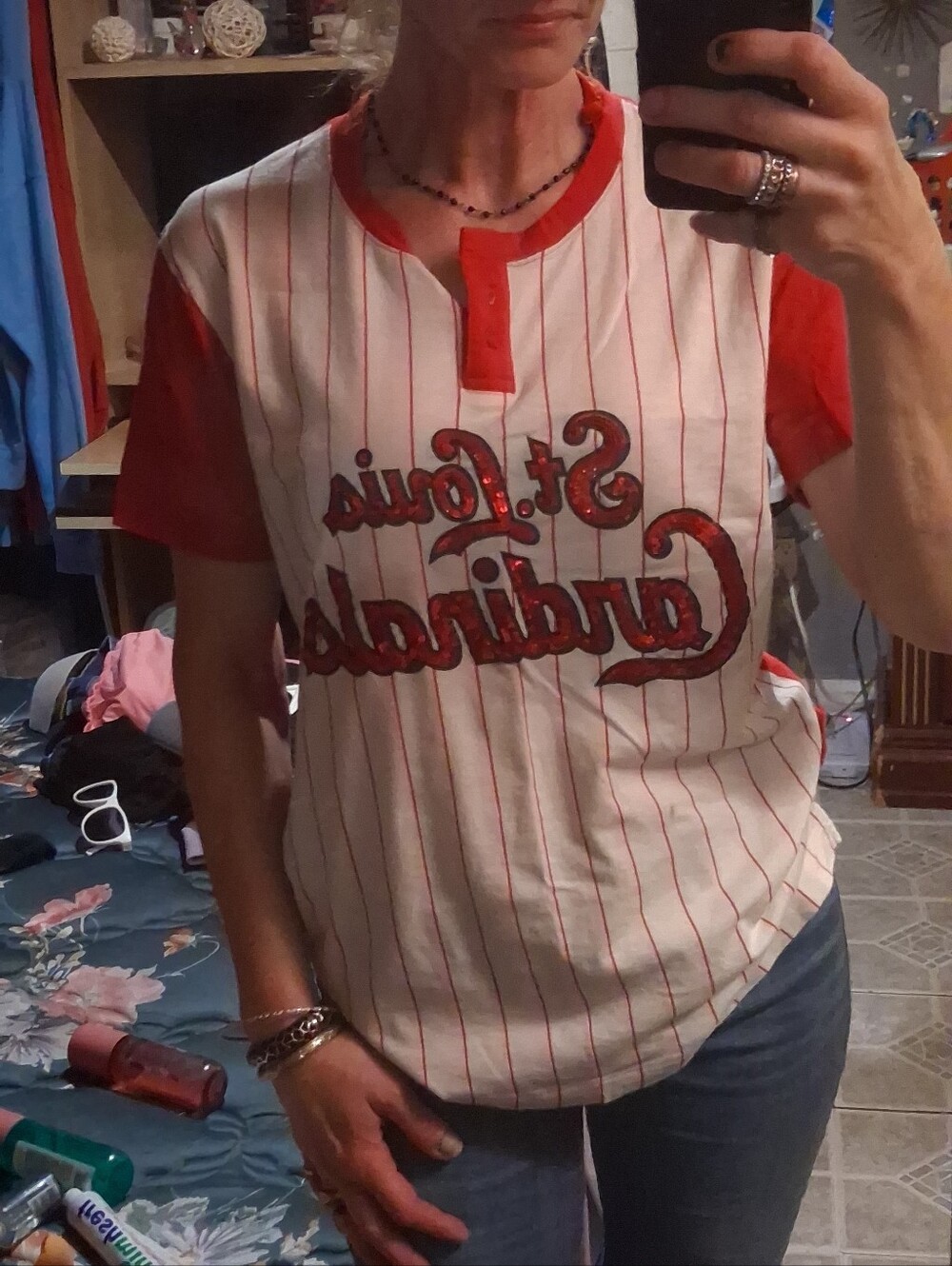 PINK Victoria's Secret St Louis Cardinals Women's Jersey Sz S